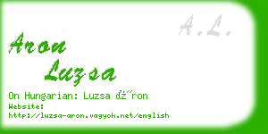 aron luzsa business card